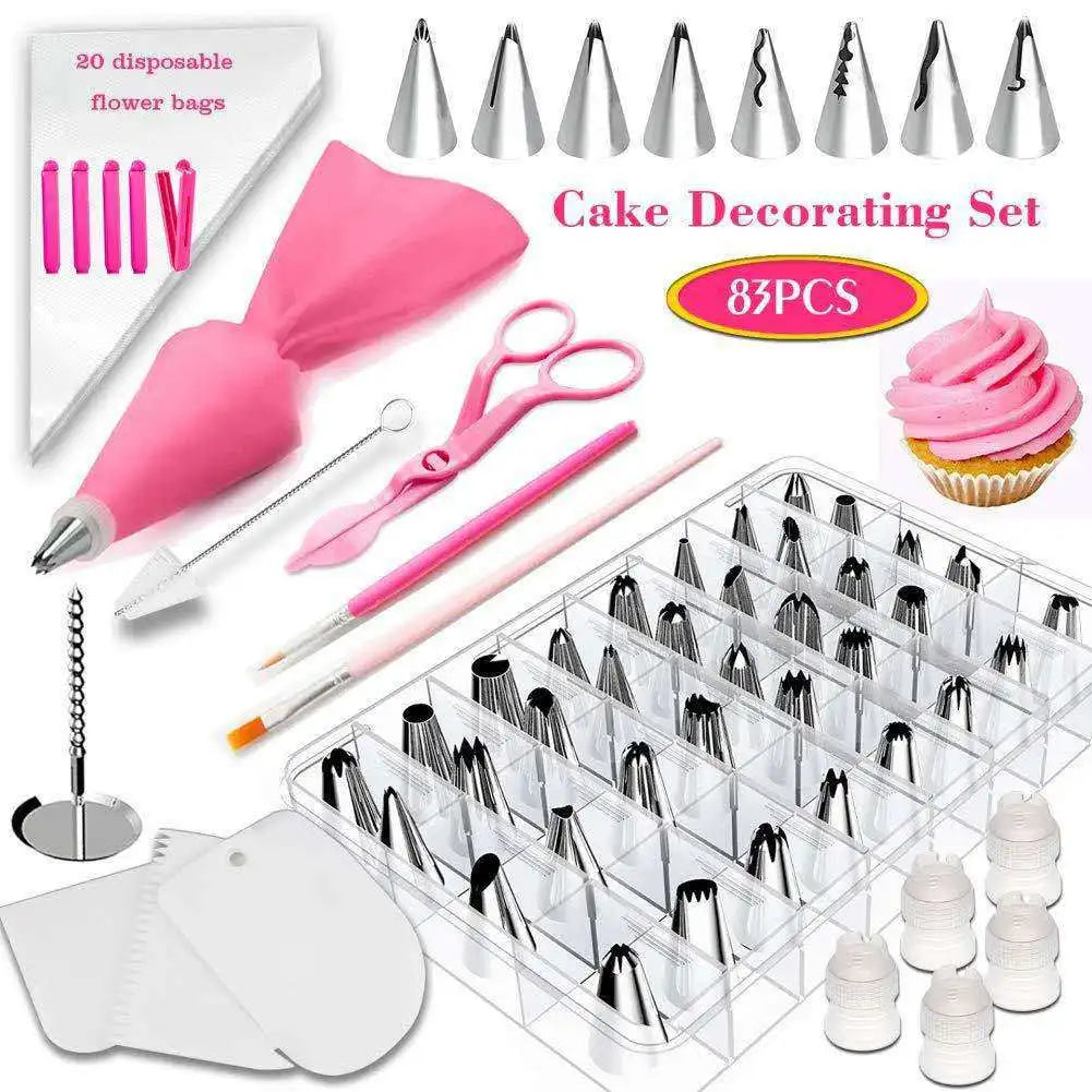 Cake Decorating Tools Set Turntable Pastry Bags Nozzle Bakware Baking Accessories Baking Tools Cake Baking Sets Baking Tool Set